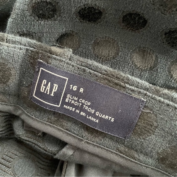 GAP Slim Crop Polka Dot Trouser Cropped Pant Plus Size 16R - Picture 7 of 9